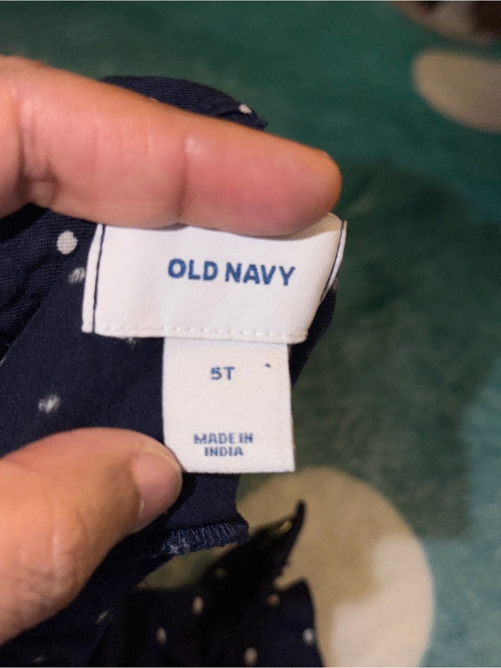 Kids navy blue white pot girl blouse